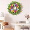 24-Inch Spring Wreath for Front Door – Yellow & Pink Wildflower and Eucalyptus Wreath for Indoor & Outdoor Porch, Wall, Mantel, Farmhouse Spring & Summer Décor